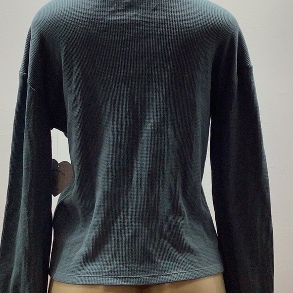 Homegirl Society Teal Long Sleeve Henley Top. New W/Tags. Has 2 Spots As Shown. - Picture 7 of 7